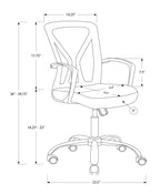 Adjustable Mid-Back Office Chair with Wide Padded Seat