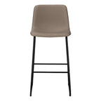 Upholstered Curved-Back Bar Stool