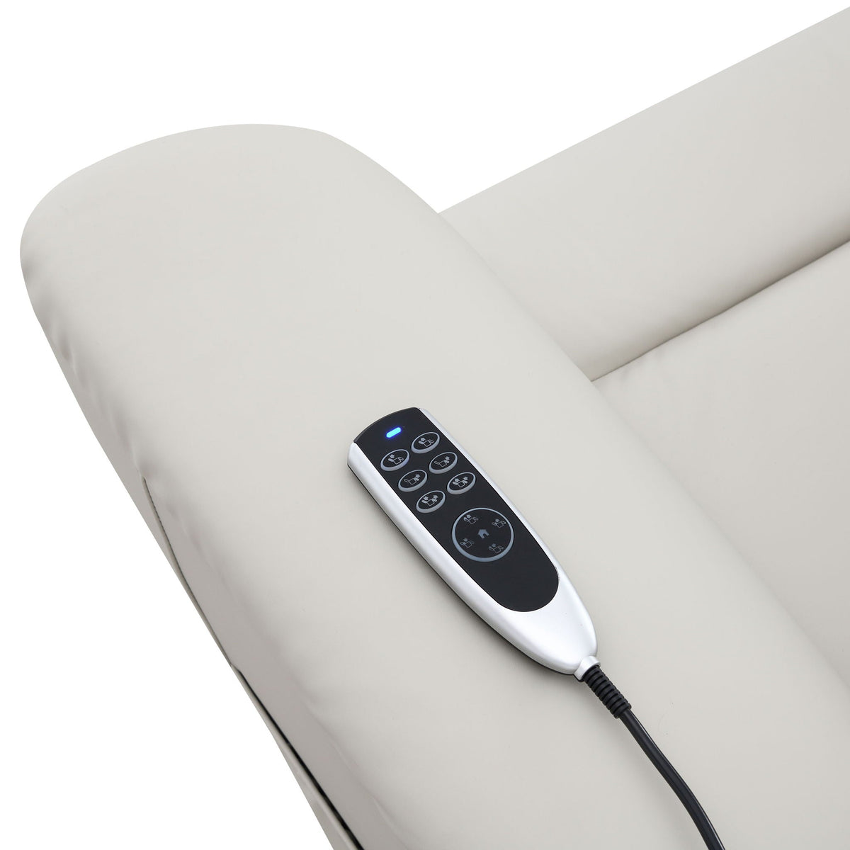Marsha Light Gray Zero Gravity Power Lift Recliner with Heat and Massage