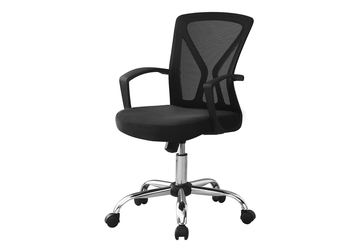 Adjustable Mid-Back Office Chair with Wide Padded Seat