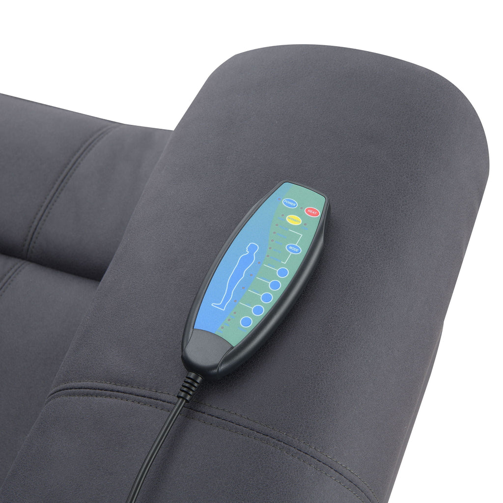 Domana Dark Blue Power Lift Recliner with Heat and Massage