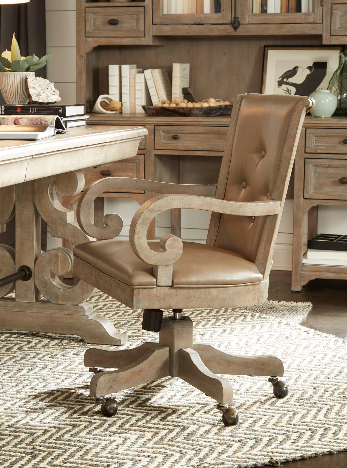 Tinley Park Dove Tail Gray Swivel Office Chair
