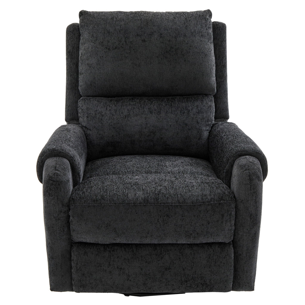 Swivel Rocker Recliner with 8-Mode Massage and Side Pocket