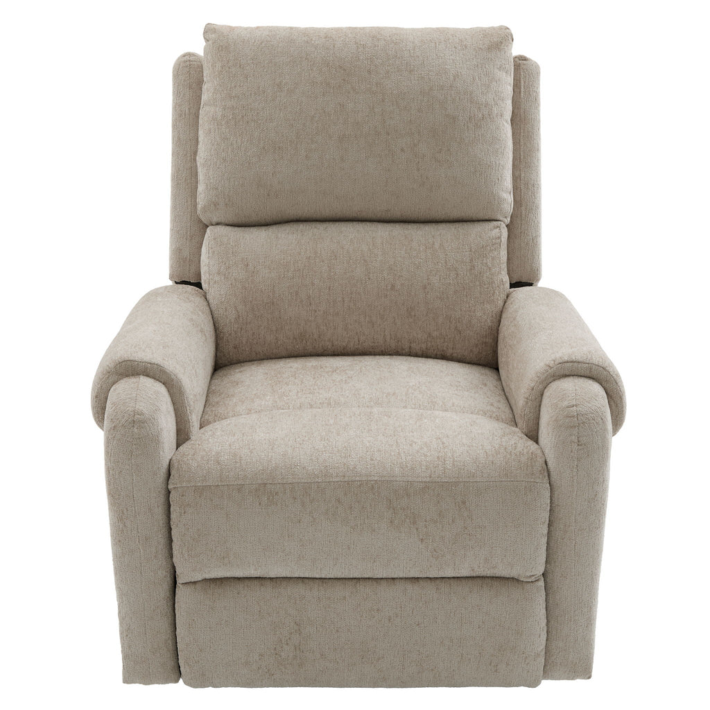 Swivel Rocker Recliner with 8-Mode Massage and Side Pocket