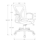 Adjustable Mid-Back Office Chair with Fixed Armrests