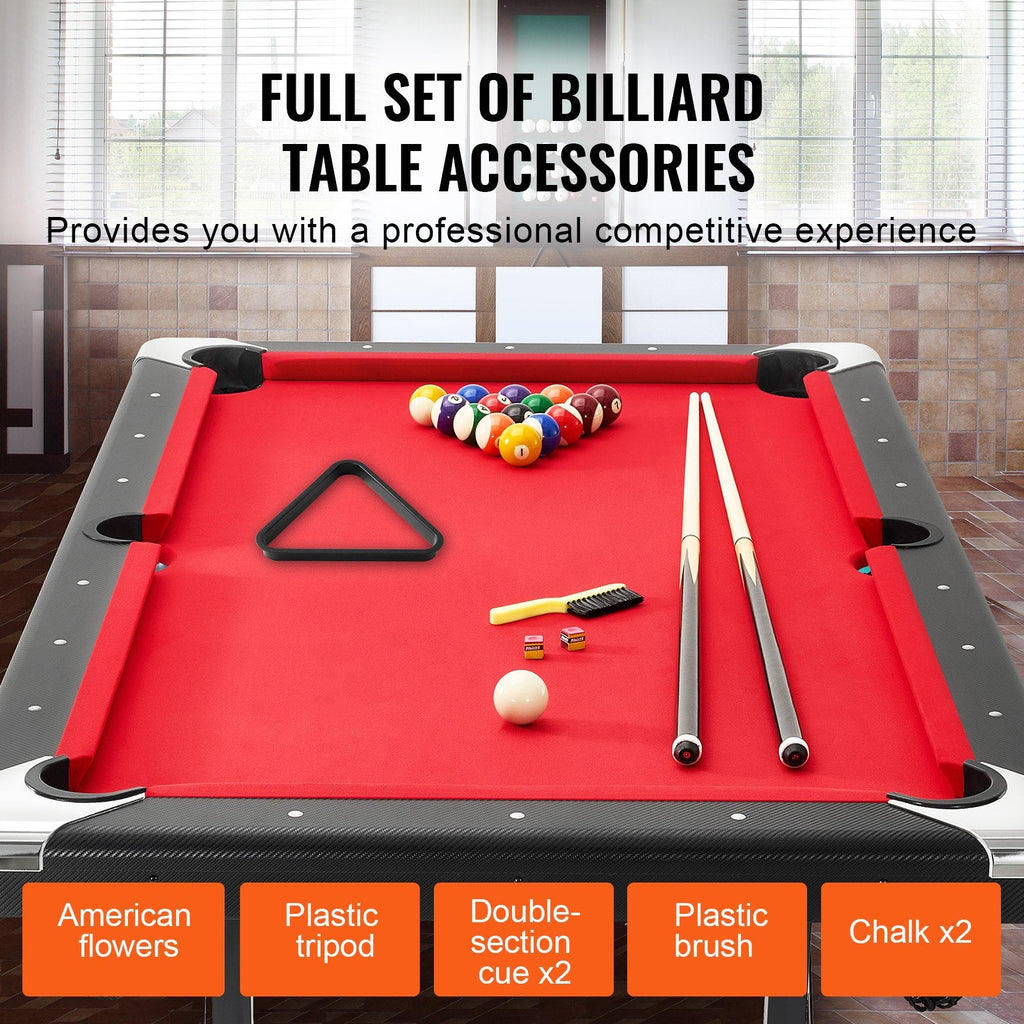 VEVOR 6.3 ft Folding Pool Table | Accessories Included