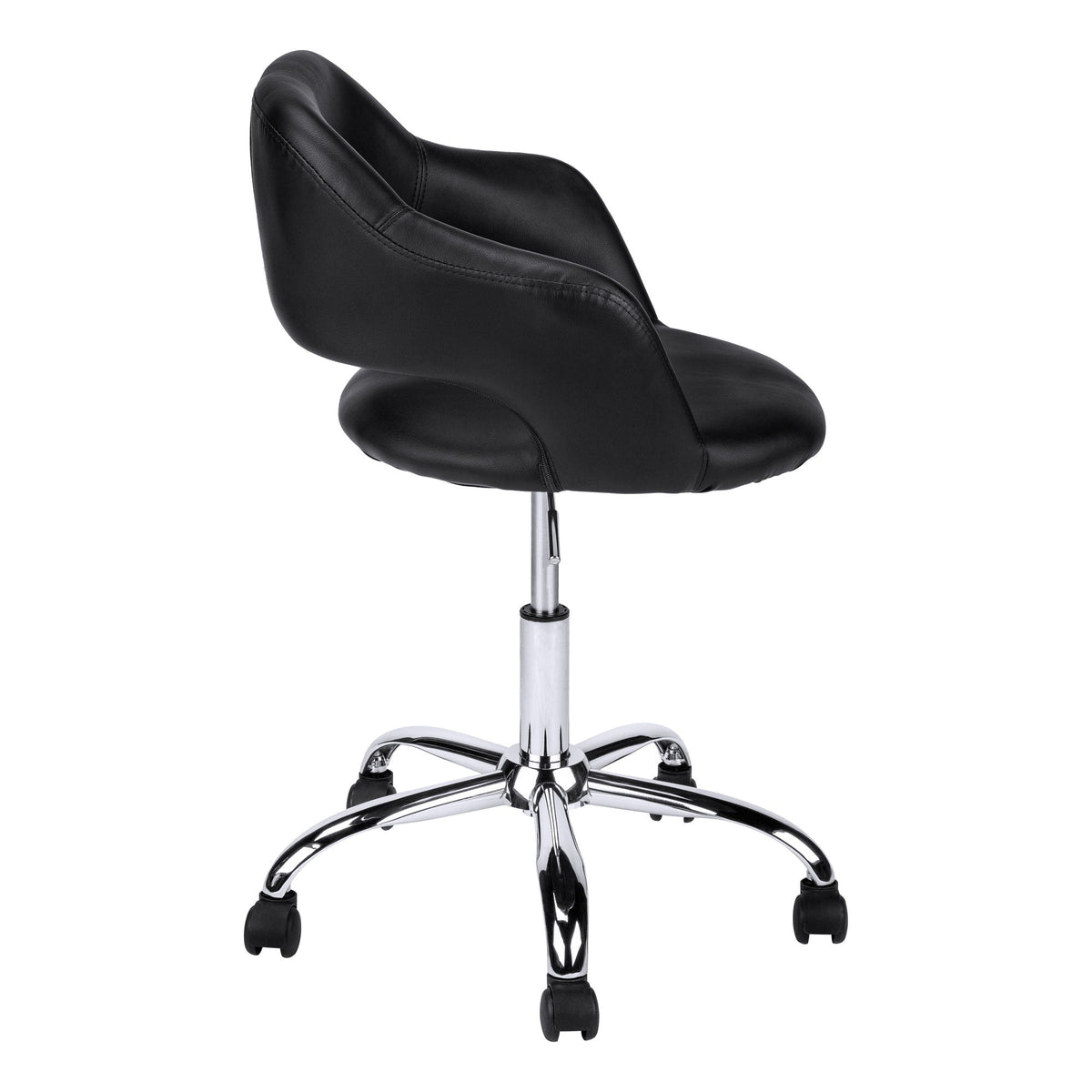 Adjustable Low-Back Office Chair with Integrated Armrests