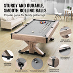 VEVOR 7 ft 3-in-1 Pool Table | Table Tennis & Dining