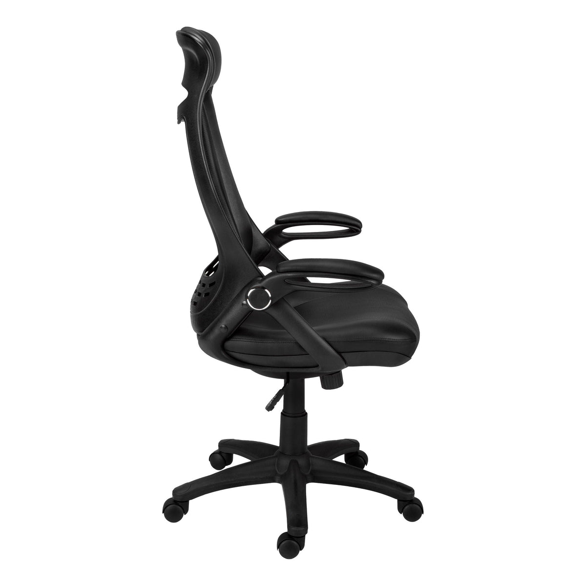 Adjustable High-Back Office Chair with Flip-Up Armrests