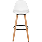 Mid-Century PU Upholstered Bar Stools - Set of 2