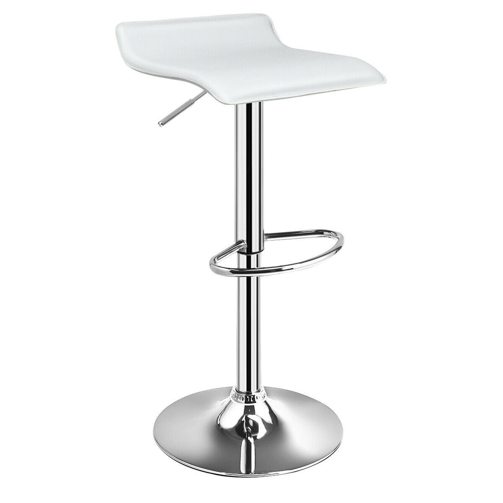 Adjustable PU Leather Backless Bar Stools - Set of 2