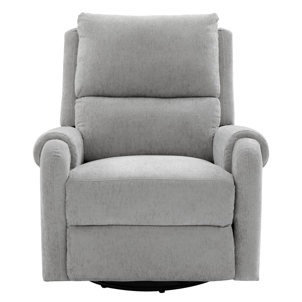 Swivel Rocker Recliner with 8-Mode Massage and Side Pocket