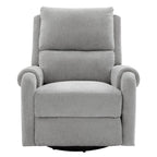 Swivel Rocker Recliner with 8-Mode Massage and Side Pocket