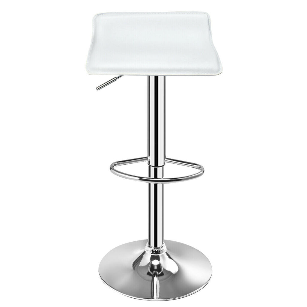 Adjustable PU Leather Backless Bar Stools - Set of 2