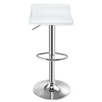 Adjustable PU Leather Backless Bar Stools - Set of 2