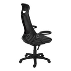 Adjustable High-Back Office Chair with Flip-Up Armrests