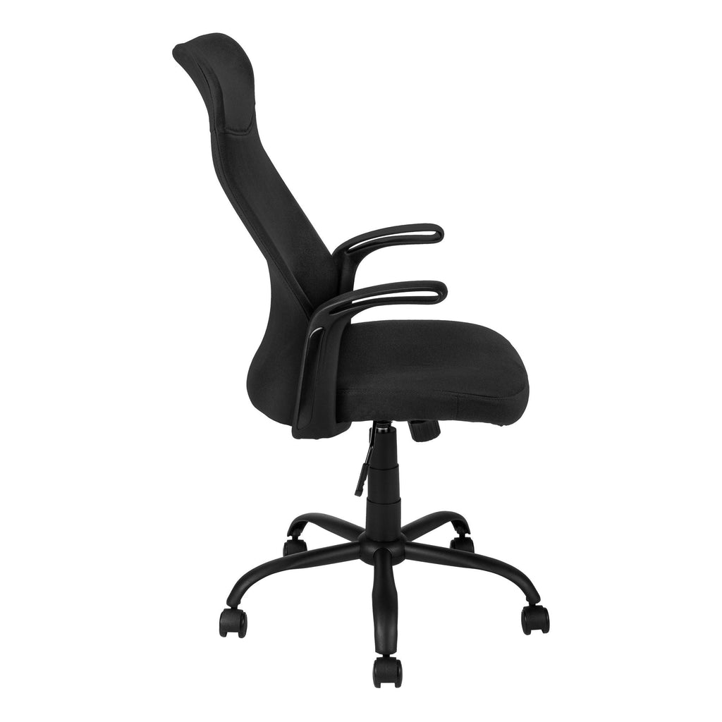 Adjustable High-Back Office Chair with Fixed Armrests