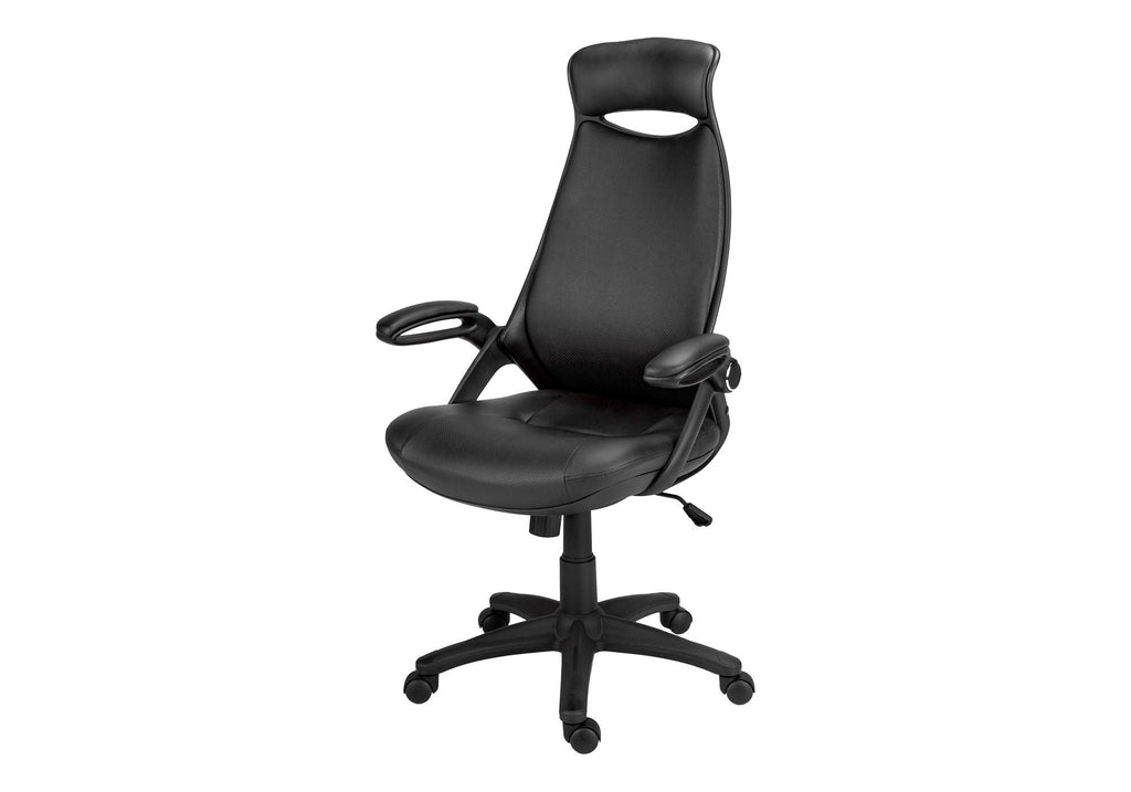 Adjustable High-Back Office Chair with Flip-Up Armrests