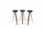 Enrico Bartolini Modernist Bar Stools | Set of 3