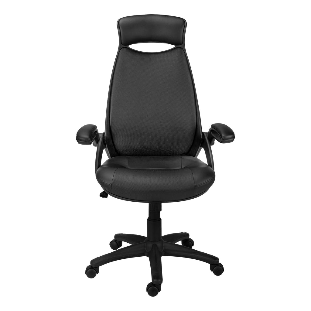 Adjustable High-Back Office Chair with Flip-Up Armrests