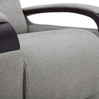 Fabric Power Swivel Glider Rocker Recliner Chair Light Grey
