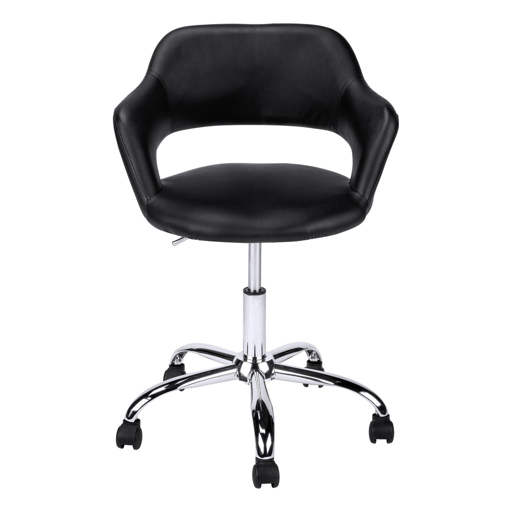 Adjustable Low-Back Office Chair with Integrated Armrests