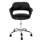 Adjustable Low-Back Office Chair with Integrated Armrests
