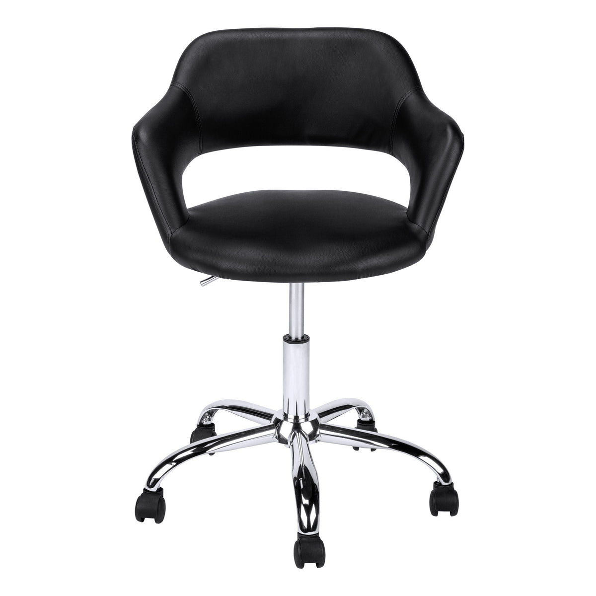 Adjustable Low-Back Office Chair with Integrated Armrests