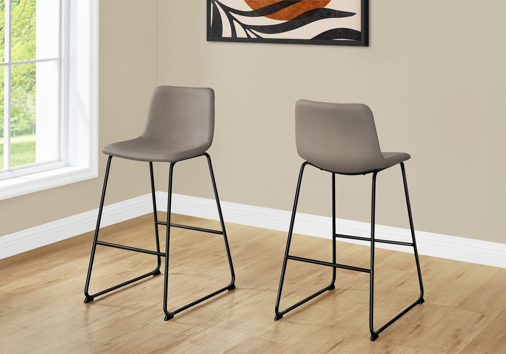 Upholstered Curved-Back Bar Stool