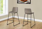 Upholstered Curved-Back Bar Stool