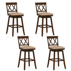 4-Piece Counter-Height Swivel Bar Stools with Linen Cushions