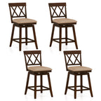 4-Piece Counter-Height Swivel Bar Stools with Linen Cushions