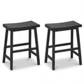 24 Inch Counter Height Stools Solid Wood Saddle Bar Stools Set of 2