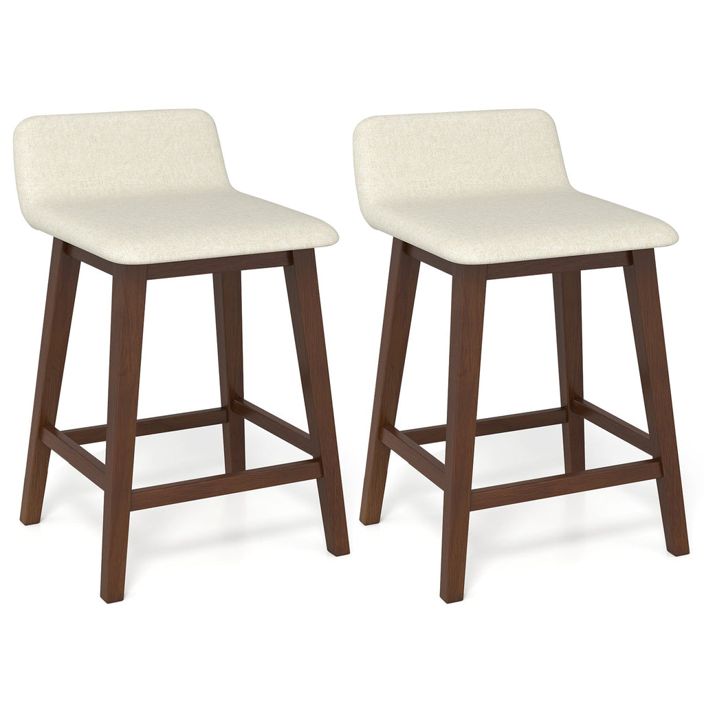 24 Inch Counter Height Bar Stools Set of 2 with Low Back