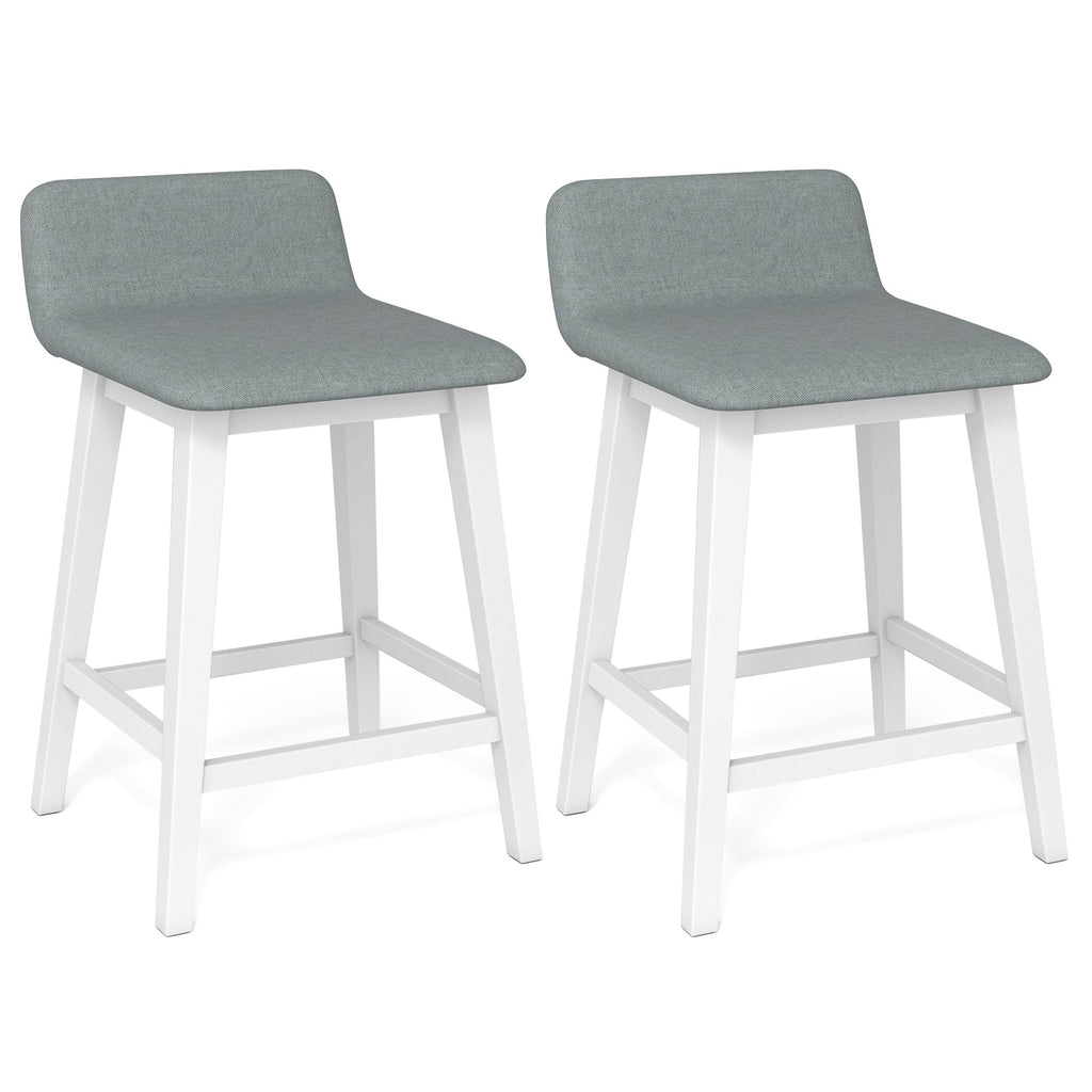 24 Inch Counter Height Bar Stools Set of 2 with Low Back