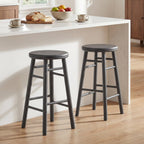 24" Swivel Bar Stools with Footrests - Set of 2