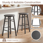 24" Swivel Bar Stools with Footrests - Set of 2