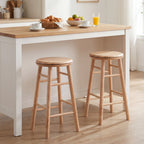 24" Swivel Bar Stools with Footrests - Set of 2
