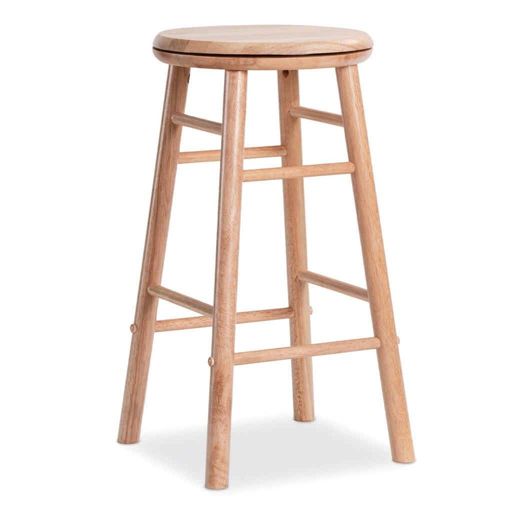 24" Swivel Bar Stools with Footrests - Set of 2