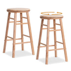24" Swivel Bar Stools with Footrests - Set of 2
