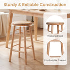 24" Swivel Bar Stools with Footrests - Set of 2