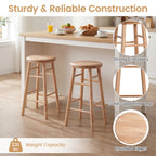 24" Swivel Bar Stools with Footrests - Set of 2