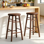 24" Swivel Bar Stools with Footrests - Set of 2