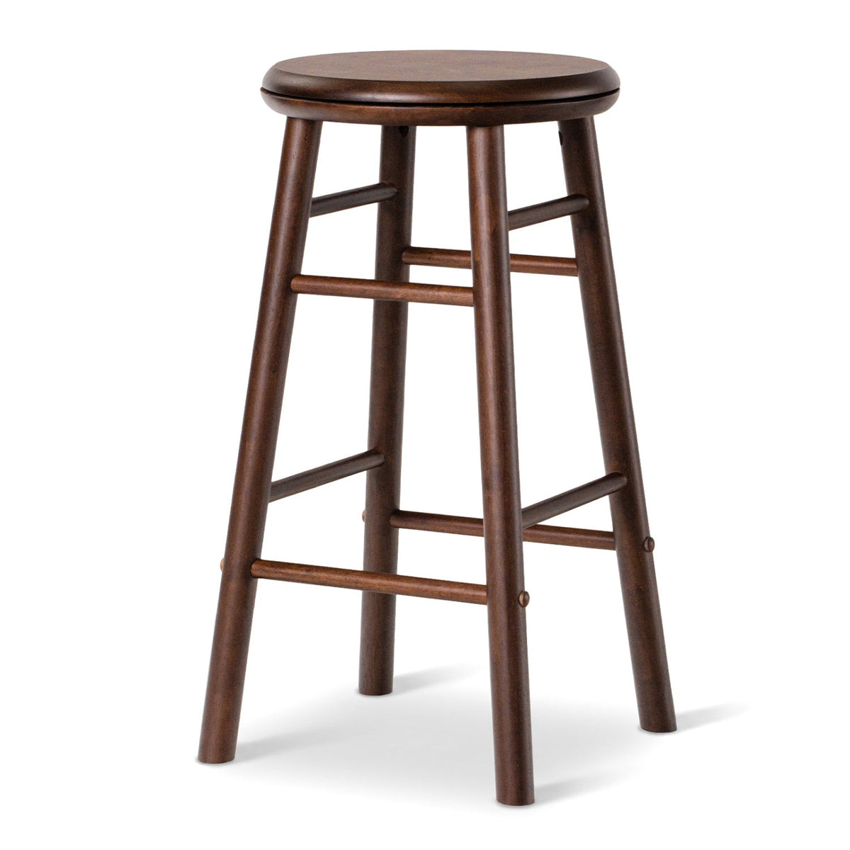 24" Swivel Bar Stools with Footrests - Set of 2