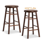 24" Swivel Bar Stools with Footrests - Set of 2
