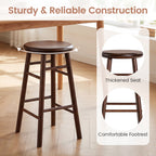 24" Swivel Bar Stools with Footrests - Set of 2