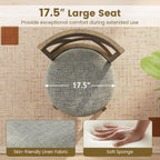 25/30 Inch Swivel Bar Stools Set of 2 with Backrests and Wood Frame