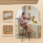 29 Inch Bar Height Upholstered Swivel Bar Stool Set of 2