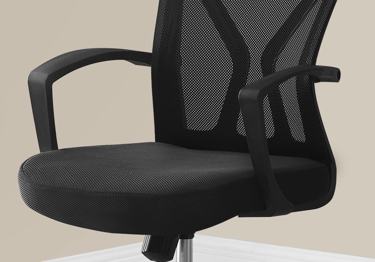 Adjustable Mid-Back Office Chair with Wide Padded Seat