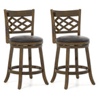 26 Inch Counter Height Bar Stools Set of 2 with Rubber Wood Frame